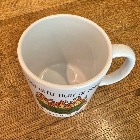 Dumpster Fire Funny White Ceramic Mug, Light Shine Bright - Picture 4 of 4